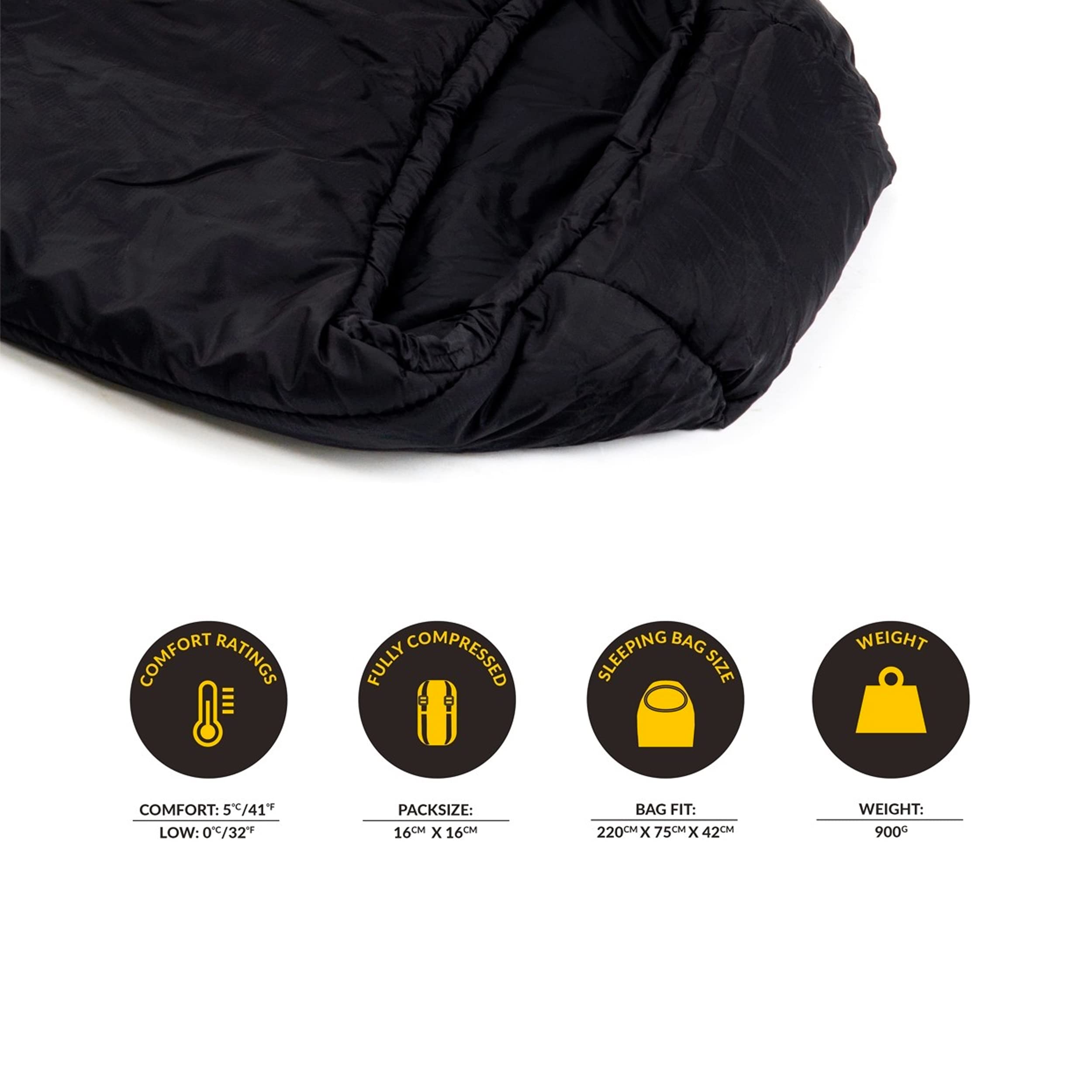 Snugpak Softie 3 Merlin Sleeping Bag, 41 Degree, Black