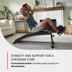 Finer Form Gym-Quality Sit Up Bench With Reverse Crunch Handle - Solid Ab Workout Equipment For Your Home Gym. More Effective Th