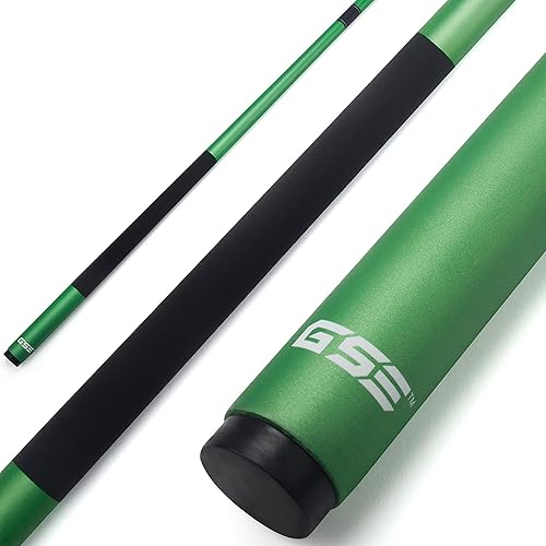 Gse 58'' 2-Piece Fiberglass Graphite Composite Billiard Pool Cue Stick (Matte Green, 18Oz)