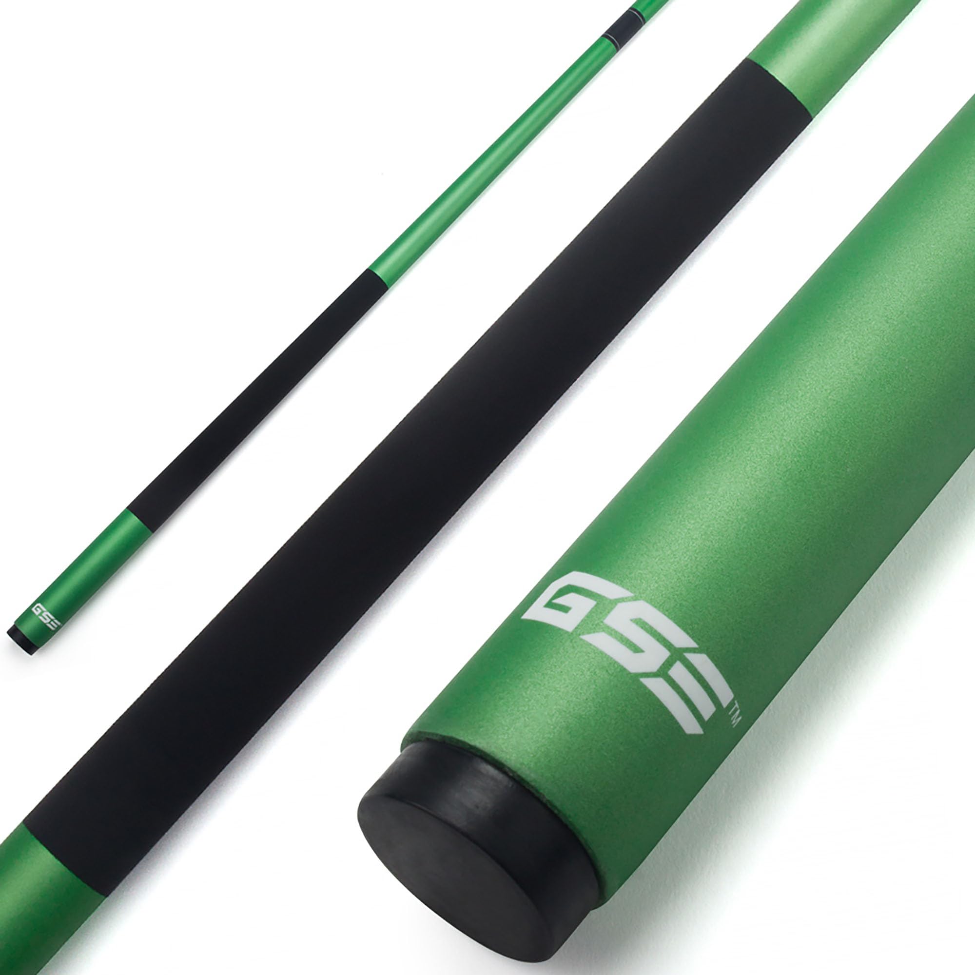 Gse 58'' 2-Piece Fiberglass Graphite Composite Billiard Pool Cue Stick (Matte Green, 19Oz)