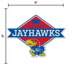 Rico Industries Ncaa Kansas Jayhawks Diamond Shape Cut Pennant - Home And Living Room D  Cor - Soft Felt Ez To Hang 20.5 X 18