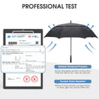 G4Free 68 Inch Automatic Open Golf Umbrella Extra Large Oversize Double Canopy Vented Windproof Waterproof Stick Umbrellas(Black