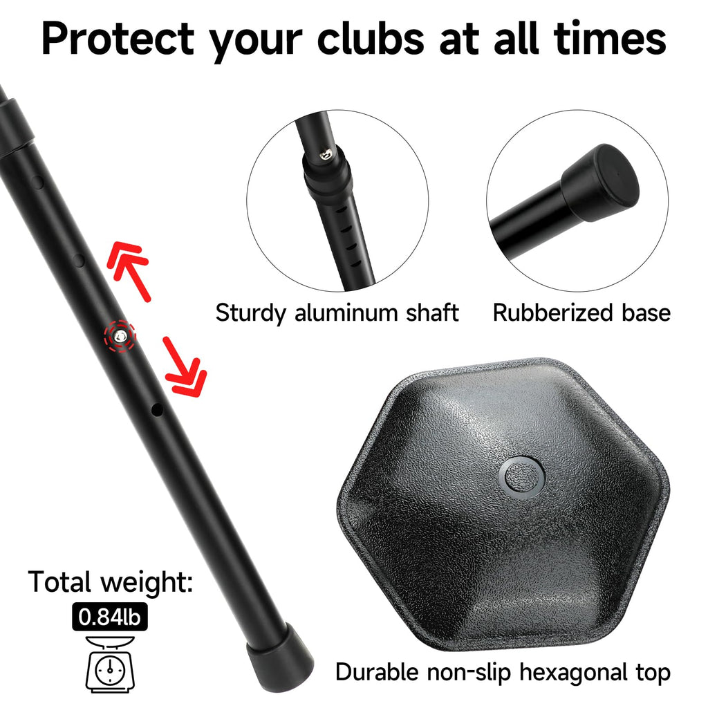 Komclub 2Pcs Golf Travel Bag Support System Sturdy Aluminum Alloy Rod Golf Support Stick Protector Travel Protection Excellent D