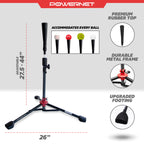 Powernet Corbin Carroll Baseball Softball Batting Tee | Hitting Drill Coaching Aid | Adjustable Height 27.5'' - 44'' | Portable