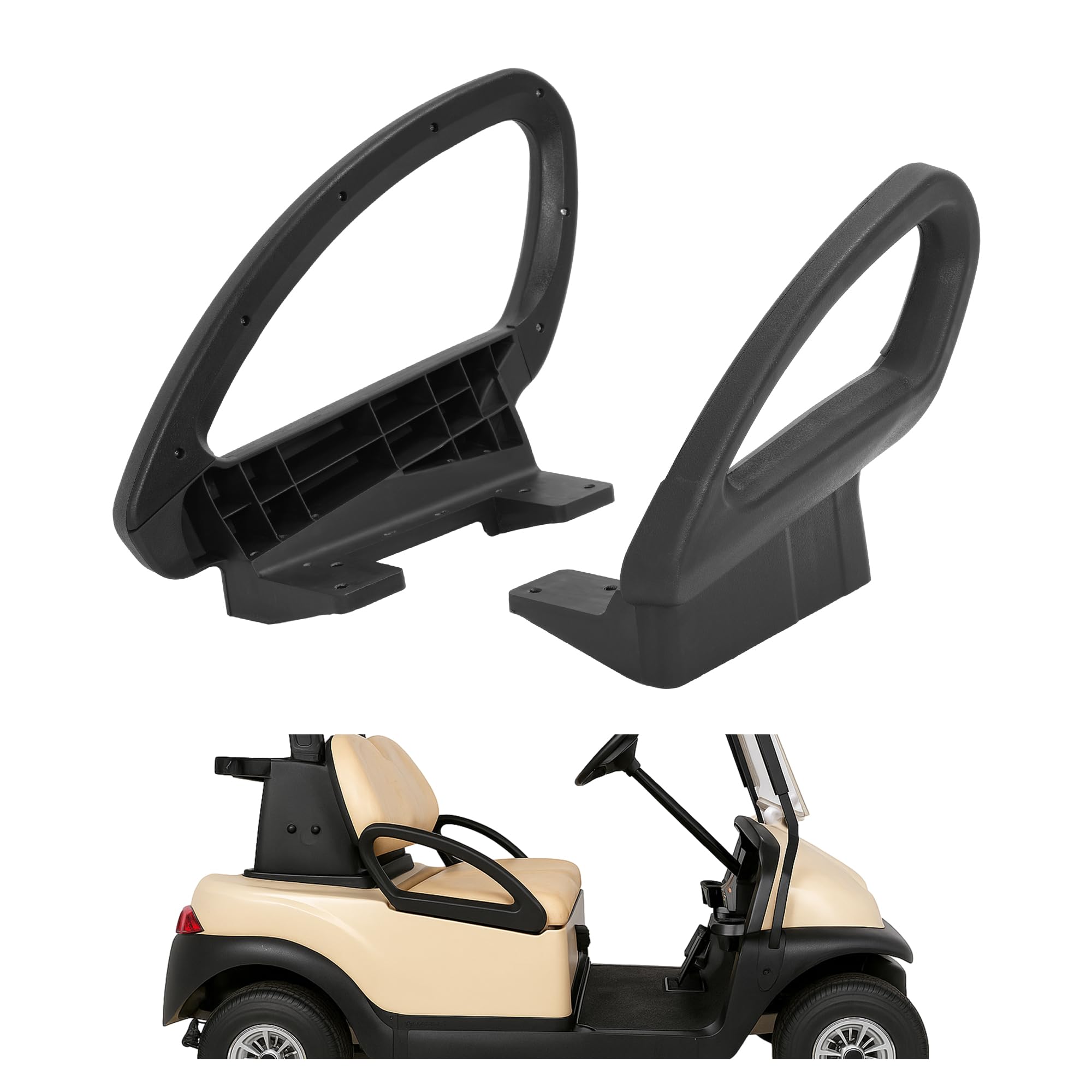 WUTIST Golf Cart Seat Handle Compatible with 2012- Up Club Car Precedent,Tempo, Onward Only Fit for Wooden Bottom Seats Black Pl