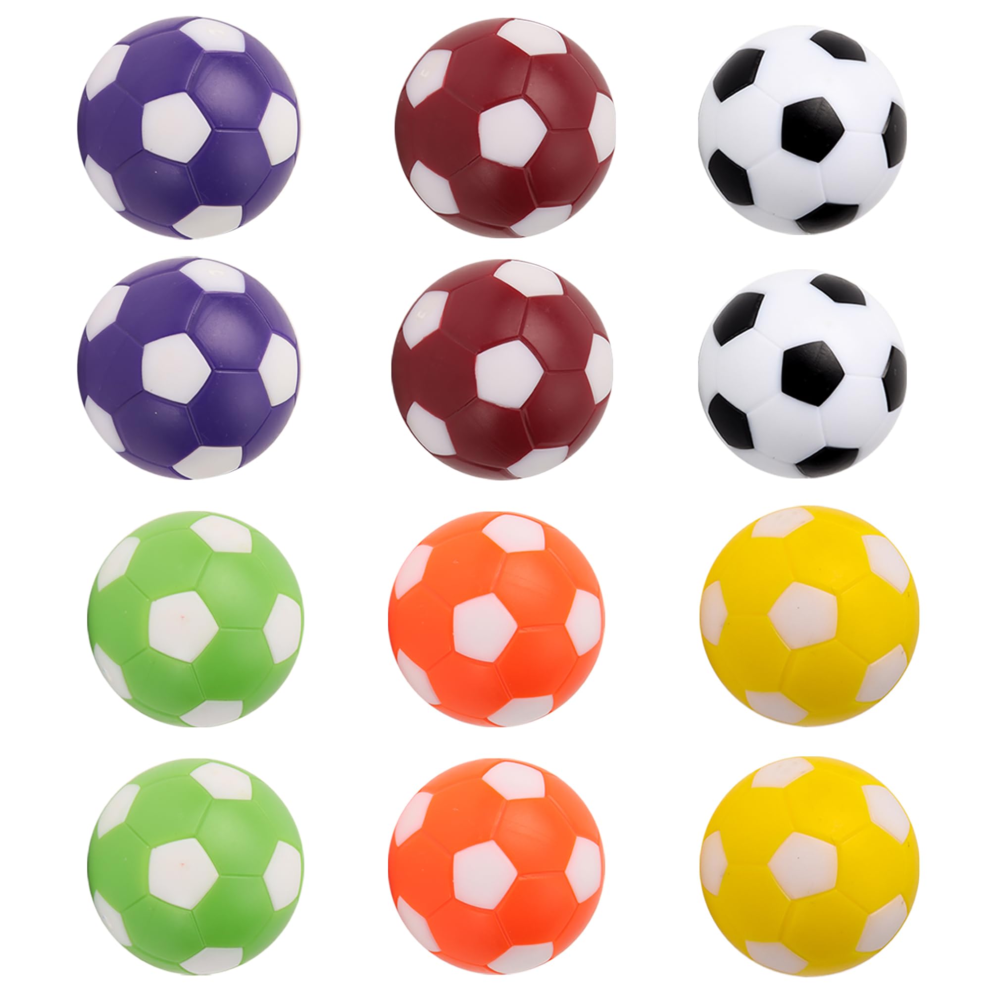 GSE Games & Sports Expert 12-Pack Foosball Table Replacement Balls, 36mm(1.42) Tabletop Soccer Football Balls for Foosball Table