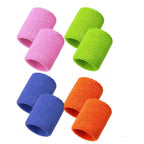 Olirexd 12 Pairs (24 Pcs) Colorful Sports Wristbands Cotton Sweatband Wristbands Wrist Sweatbands Wrist Sweat Bands For For Men