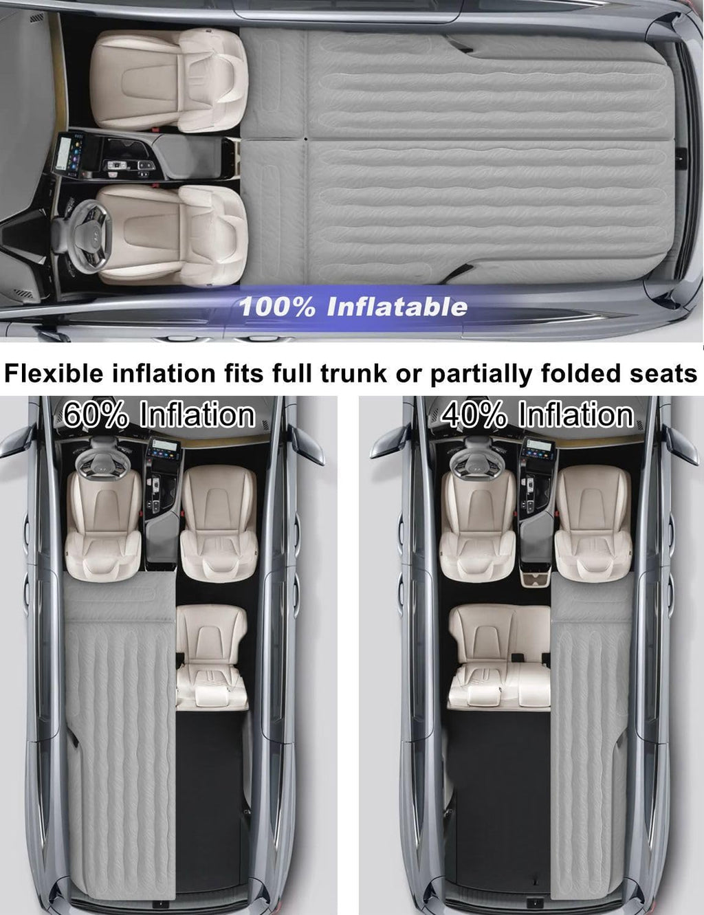 Umbrauto Suv Air Mattress For Car Camping, Back Trunk Sleeping Airbed With Pump For 4Runner, Outback, Forester, Cherokee, Rav4,