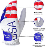 Raulam International Usa Flag Golf Gloves With Perfect Grip For Men And Women Golf Glove American Flag Left Hand Golf Glove Men