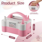 DECOCKRAT Balloon Pump - Electric Dual Nozzle Air Pump for Balloon, Portable Balloon Blower Save Time and Effort, Balloon Inflat