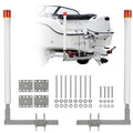 ExploreHorizon Adjustable 40 Boat Trailer Guide Poles with Lights, 2PCS Rustproof Galvanized Steel with PVC Protection, 46 Heigh