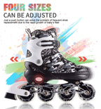 Kuxuan Boys Adjustable Inline Skates With Light Up Wheels, Fun Illuminating Skates For Kids Girls Youth