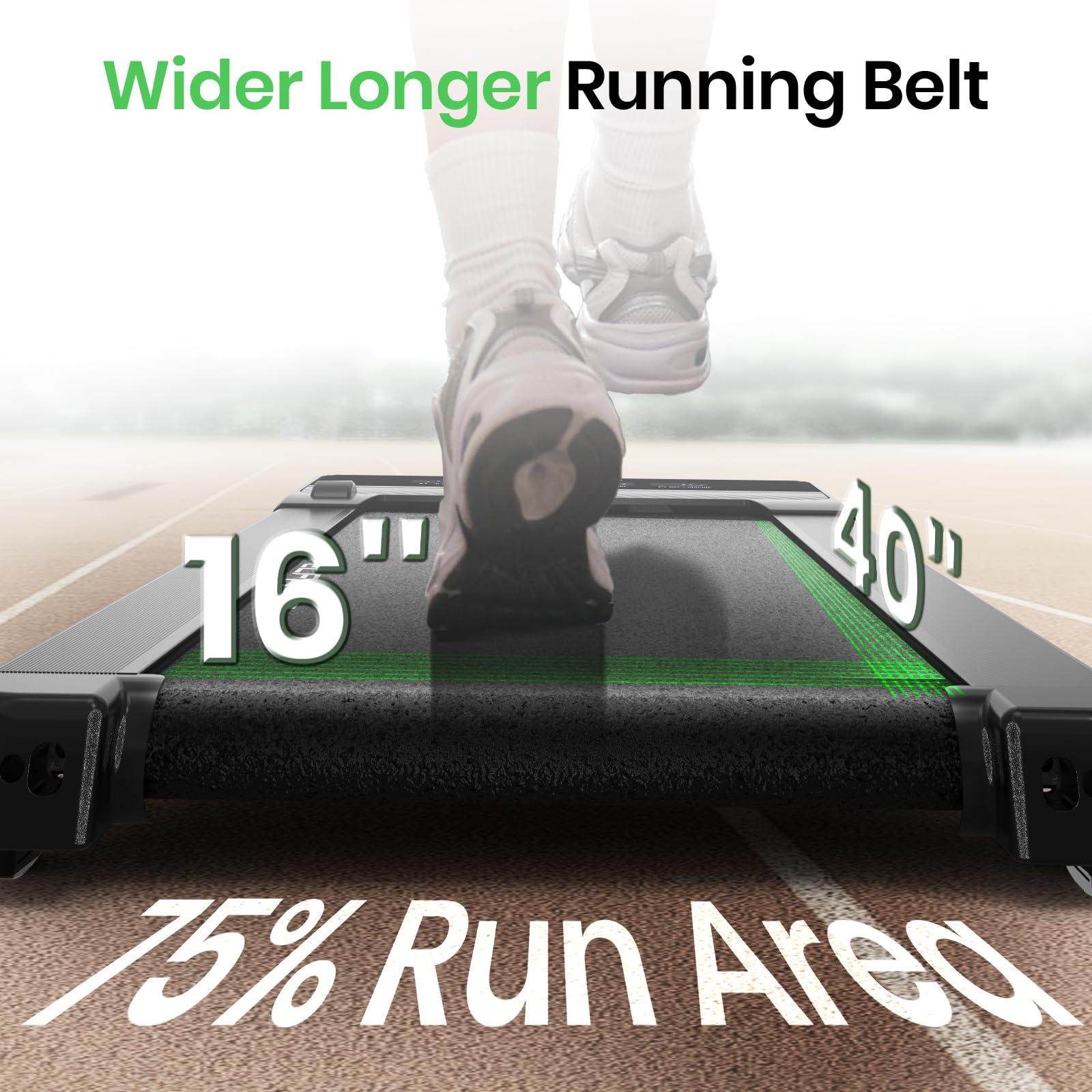 Felfast Walking Pad With 12% 6 Auto Incline, Under Desk Treadmill For Home Office W/Remote Control, 6 Hiit Mode, 265 Lbs Weight