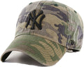 '47 New York Yankees Adjustable Cap Clean Up Mlb, Camo Black, One Size