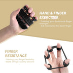 Flyfe Grip Strength Trainer Kit (5 Pack), Forearm Strengthener, Hand Squeezer Adjustable Resistance, Finger Stretcher, Grip Ring