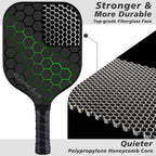 Joncaye Pickle-Ball-Paddle-Set-Of-2, Fiberglass Paddles With 4 Balls, Racket Bag, Ball Bag | Pickleball Racquets With Accessorie