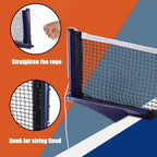 Yiliaw Collapsible Table Tennis Net 72Professional Steel Pingpong Net Clip Grip Mesh Training Competition Portable Tension Adjus