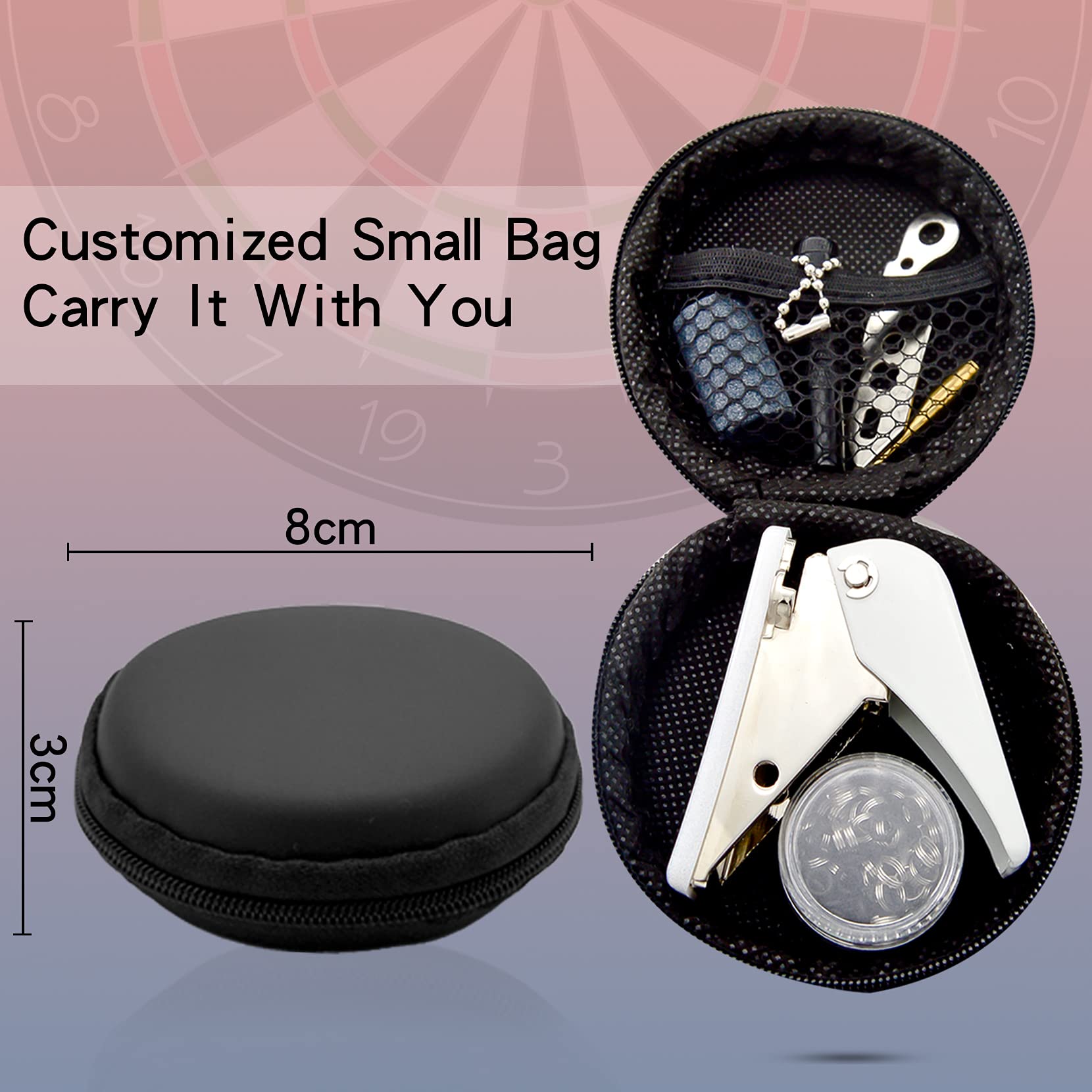 Dart Accessory Kit For Soft Tip And Steel Tip With Dart Rubber O Ring, Dart Sharpener, Dart Wrench Tool, Shaft And Dart Point Re