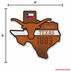 Rico Industries Ncaa Texas Longhorns State Shape Shape Cut Pennant - Home And Living Room D  Cor - Soft Felt Ez To Hang