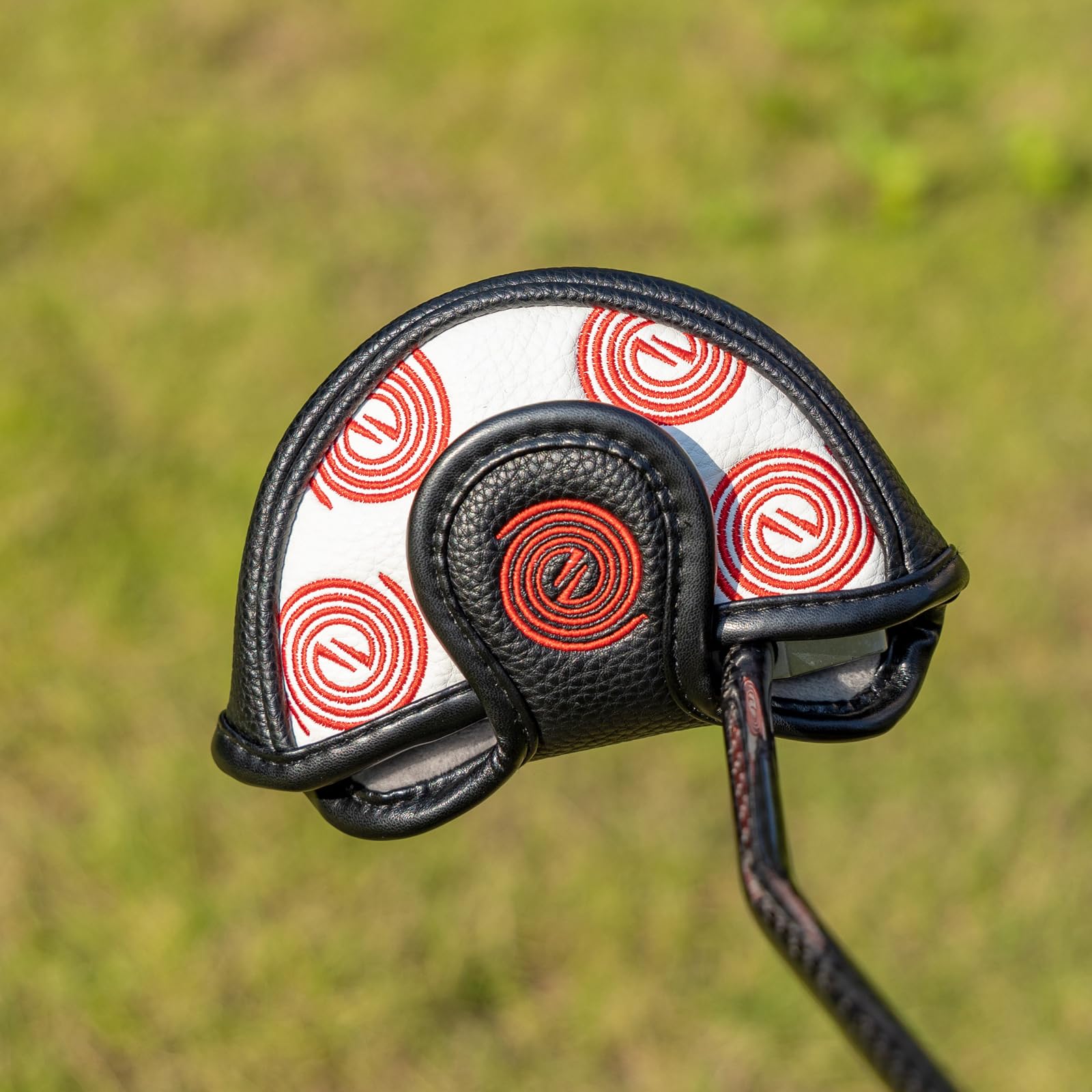 Mid Mallet Putter Cover Small Golf Headcover Club Head Protector Magnetic Closure For Odyssey White Hot Pro