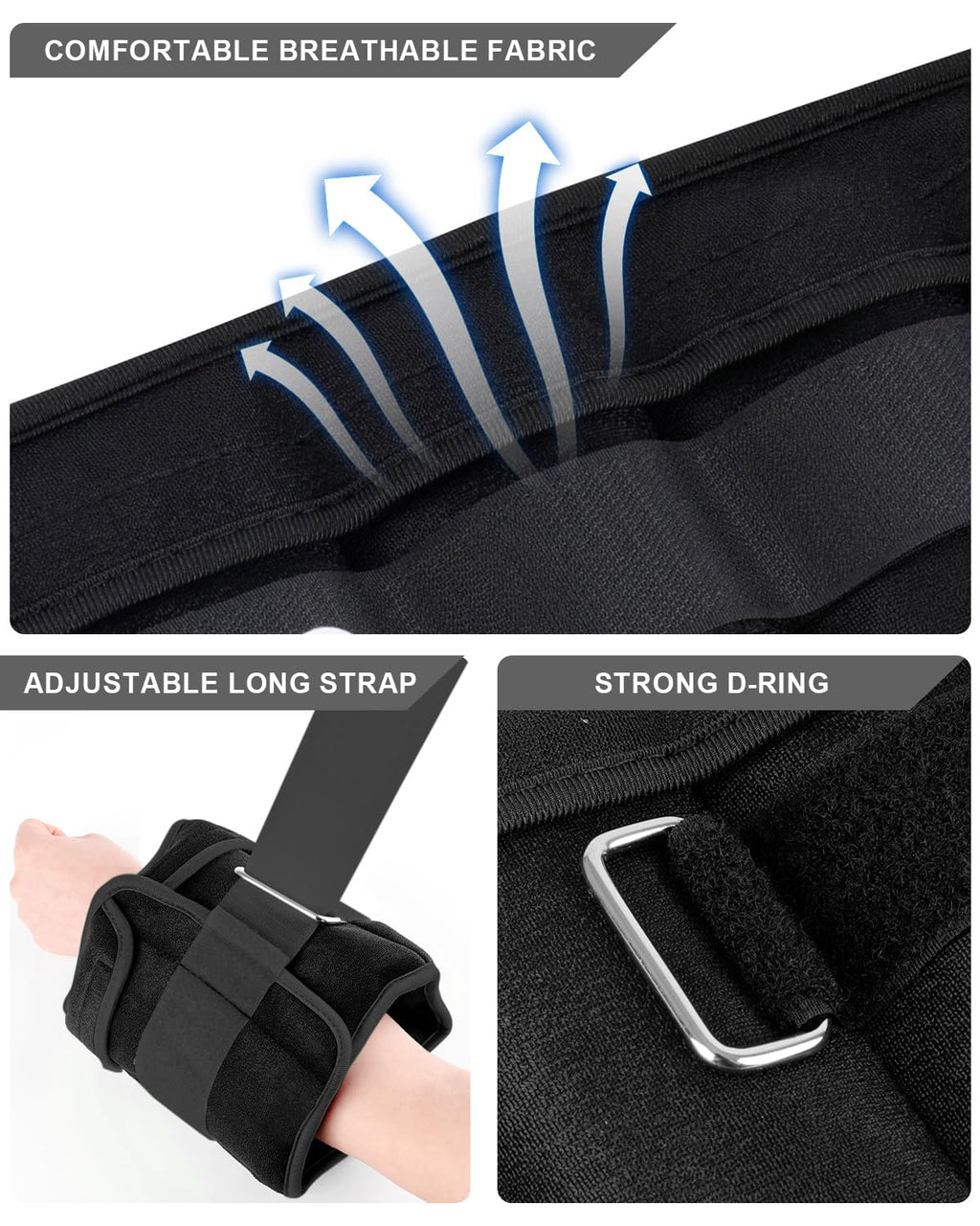 Adjustable Ankle Weights 1-12 Lbs Pair With Removable Weight For Jogging, Gymnastics, Aerobics, Physical Therapy, Resistance Tra