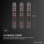 Accudart Soft Tip Dart Set 3.0 - Gunmetal Finish Steel Barrel - Hybrid Grip - Polycarbonate Shafts - Standard Shape Flights - Dr