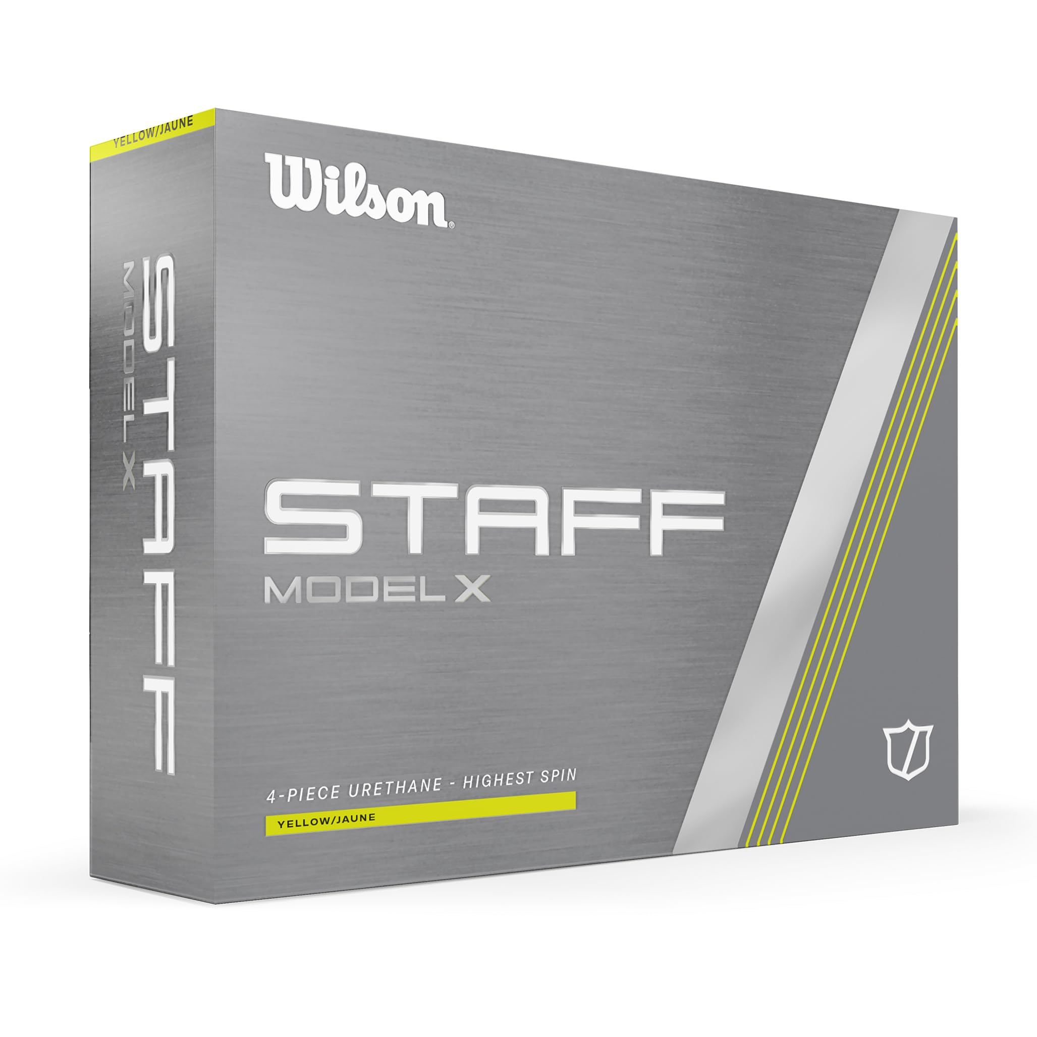 WILSON 2024 Staff Model X Golf Ball - 12 Balls, Yellow