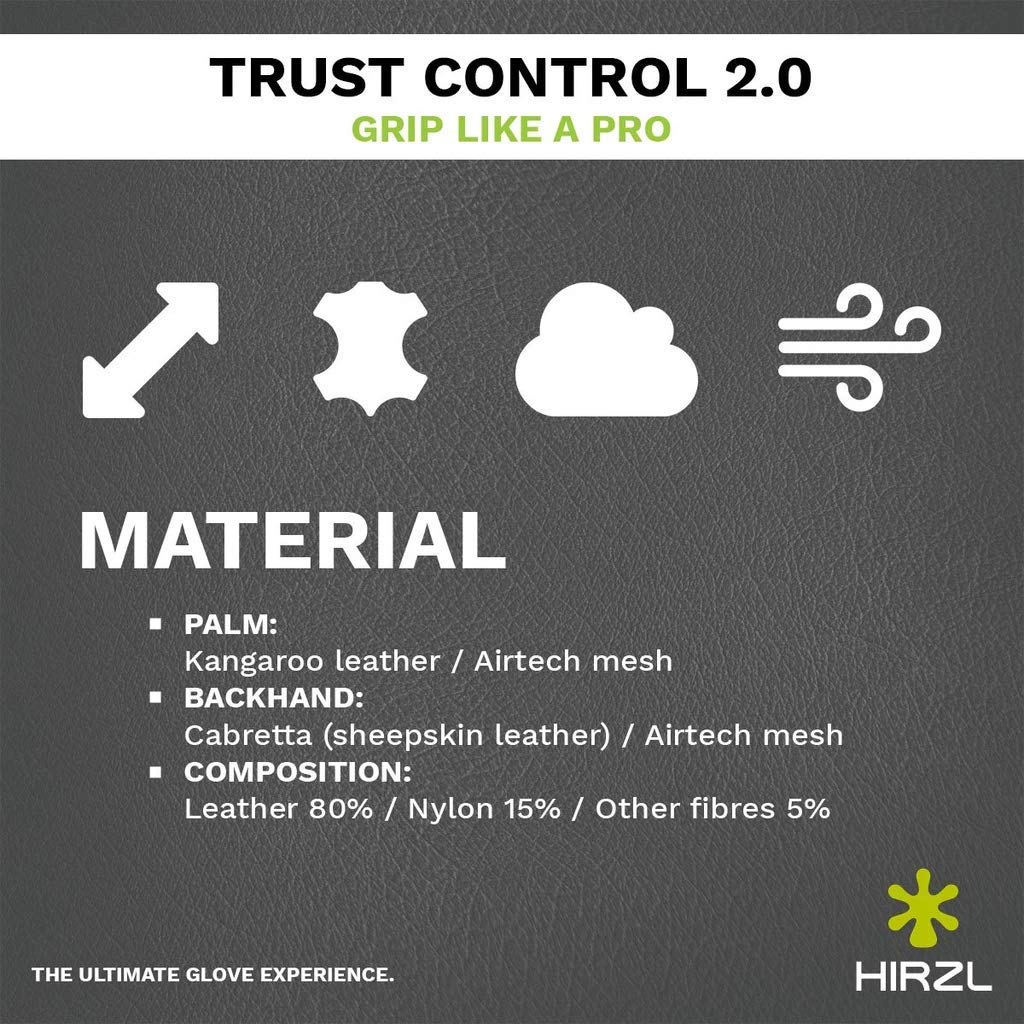 Hirzl Trust Control 2.0 Ladies Golf Gloves, All Weather Womens Golf Glove (White/Black)  Kangaroo Leather Palm  Cabretta Leather