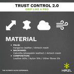 Hirzl Trust Control 2.0 Ladies Golf Gloves, All Weather Womens Golf Glove (White/Black)  Kangaroo Leather Palm  Cabretta Leather