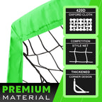 Runbow 6X4 Ft Portable Kids Soccer Goal For Backyard Practice Soccer Net With Carry Bag (6X4 Ft, Green, 1 Pack)