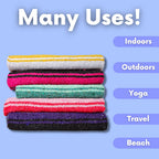 El Paso Designs Mexican Yoga Blanket  Colorful Falsa Serape  Park Blanket, Yoga Towel, Picnic, Beach Blanket, Patio Blanket, Sof