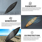 Libzaki 10.8-12Ft Kayak Cover Accessories, Waterproof & Uv Protection Sup Paddle Boards Cover For Indoor/Outdoor Storage-M-Black