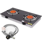 Barton Deluxe Propane Gas Range Stove 2 Burner Cooktop Auto Ignition Outdoor Grill Camping Stoves Station Lpg