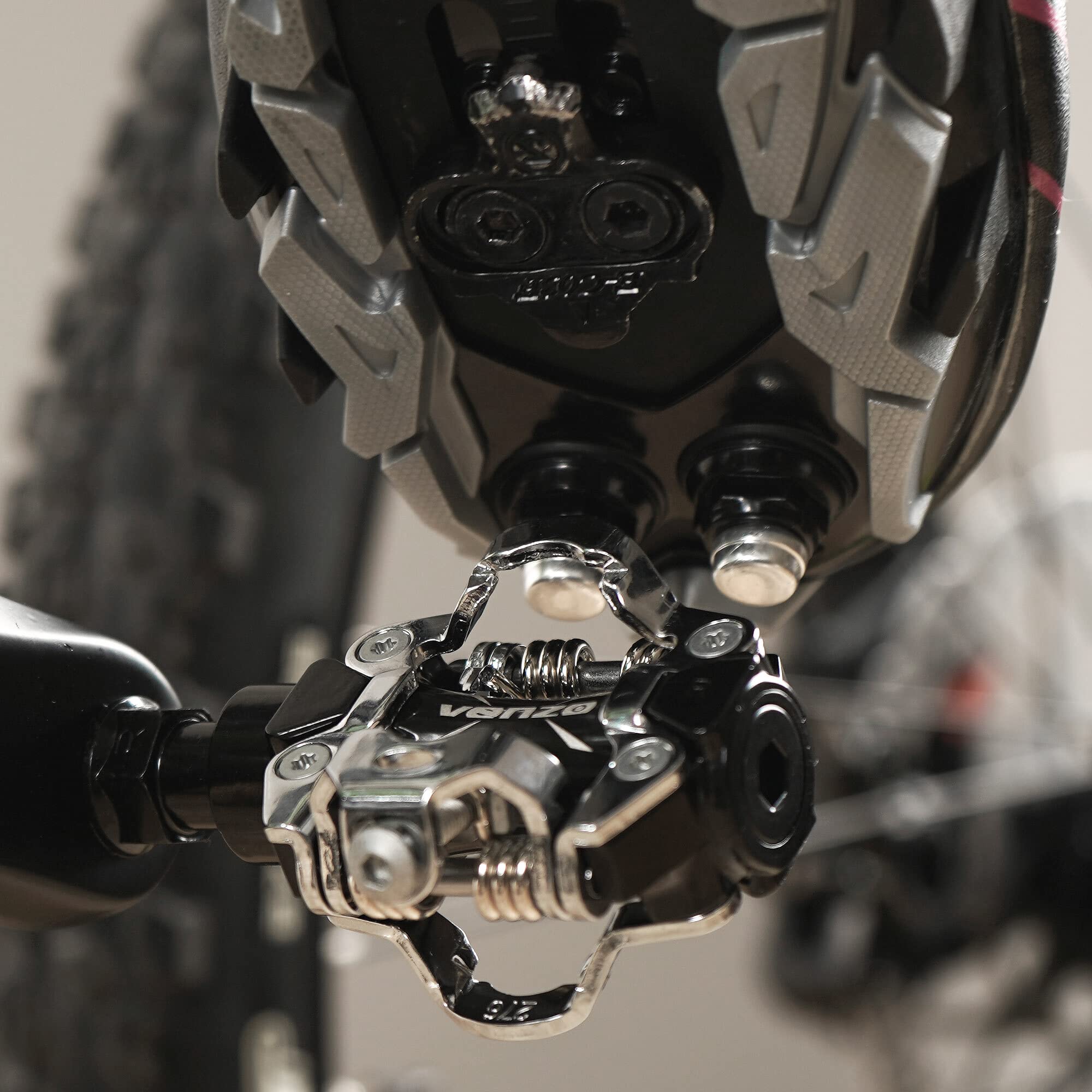 Venzo Mtb Mountain Bike Sealed Clipless Pedals Compatible With Shimano Spd Type Cleats Sm-Sh51 Mtb Shoes - Easy Clip In