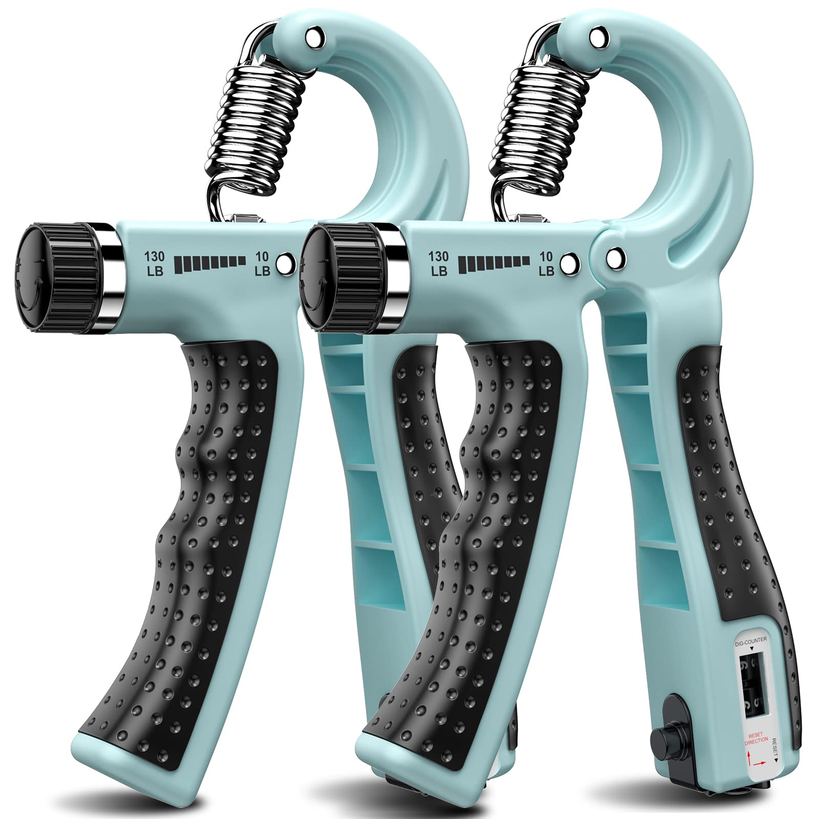 Kdg Hand Grip Strengthener 2 Pack Adjustable Resistance 10-130 Lbs Forearm Exerciser