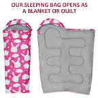 Kids Sleeping Bags - Camping Sleeping Bags With Carry Bag - Compact Sleeping Bag For Hiking, Backpacking 3 Season Warm & Cool We