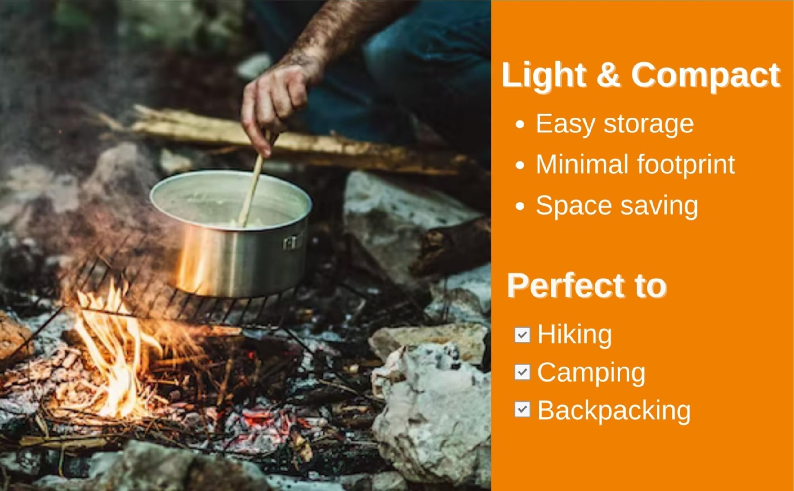 Begrit Backpacking Camping Cookware Mini Picnic Camping Cooking Mess Kit With Pot And Pan Set For Hiking 8Pcs Set