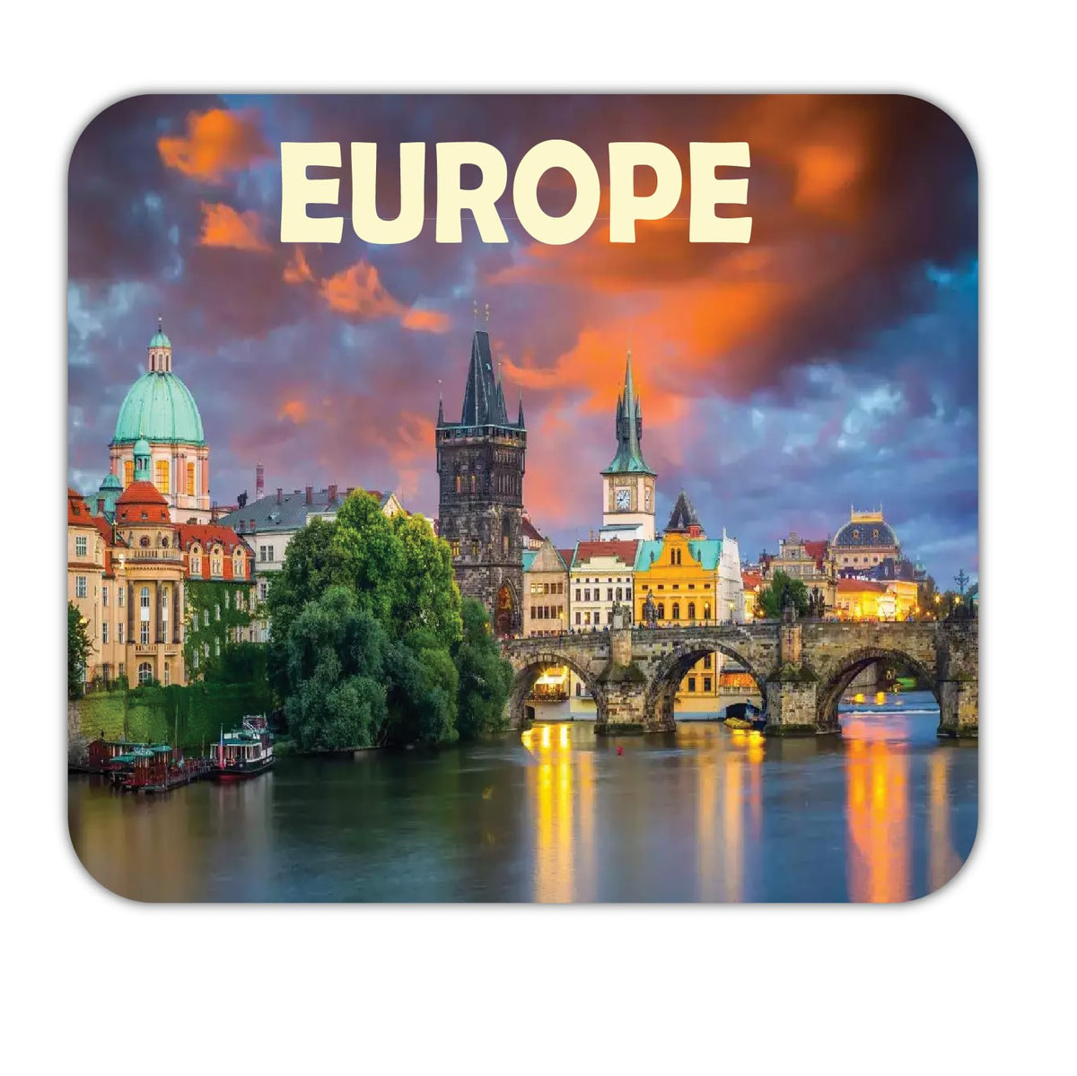 ISEE 360 Europe Fridge Magnet for Kitchen Doors HomeRefrigeratorDoor OfficeDoor Multicolor Travel Souvenir Gift L X H 3 X 3 
