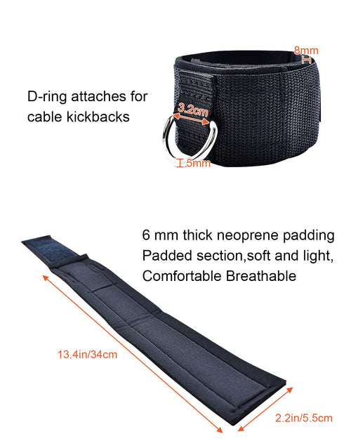 Atento 2 Pairs Ankle Strap For Cable Machine, Comfortable Padded Ankle Wrist Cuffs For Kickbacks, Glutes Workout & Lower Body Ex