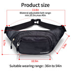 Nsyoomh Fanny Pack For Women & Men, 5-Zipper Pockets Water Resistant Practical Waist Bag, For Outdoor Running Cycling Sports Tra