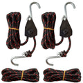 Sentry Ratchet Kayak And Canoe Bow And Stern Tie Downs 1/4'' Grow Light Heavy Duty Adjustable Rope Hanger (2-Pack)
