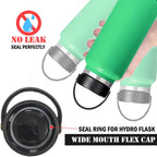 Greant 6 Pcs Replacement Rubber Seal Fits Hydro Flask Wide Mouth Flex Caps, O Ring For Hydroflask, 2.2 Inches Water Bottle Gaske