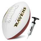 Franklin Sports Nfl Baltimore Ravens Autograph Football - Official Size White Panel Souvenir Football For Autographs + Signature