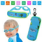 Ruigao Kids Swim Goggles Age 2-6, Toddler Goggles No Hair Pull,Child Goggles Padded Headband (2Pk Toddler - Dino & Dolphin)