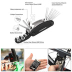 Daway Bike Repair Kit With Taillight - A36 Waterproof Bicycle Saddle Bag, 16 In 1 Multi Tool, Glueless Tire Tube Patches, Tire L