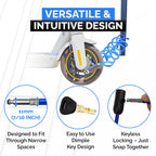 Dockslocks Coiled Security Cable With Key Lock (5, 10, 15, 20 Or 25 Lengths), Weatherproof Multi-Purpose Anti-Theft Protection F