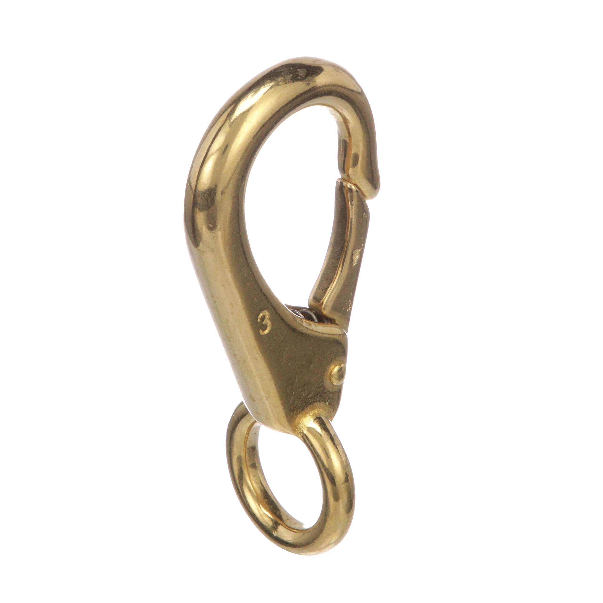 Seachoice Fast Eye Snap, Cast Brass, Size #3, 3-7/8 in. Long, 3/4 in. ID Eye
