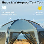 Kingcamp Screen Tent, Camping Tent For 6-8 Person 12' X 12' Portable Screen House Room With Detachable Sunshade For Camping, Gar