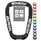 Ndakter Bike Chain Lock, 5-Digit Combination Anti-Theft Bicycle Lock, 3.2Feet Long Security Resettable Bike Locks Heavy Duty For