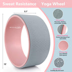 Yoga Wheel Set (11-In-1),Yoga Wheel Back Wheel For Back Pain, Yoga Blocks 2 Pack With Strap, Resistance Bands,Yoga Wheel Bag, Pe